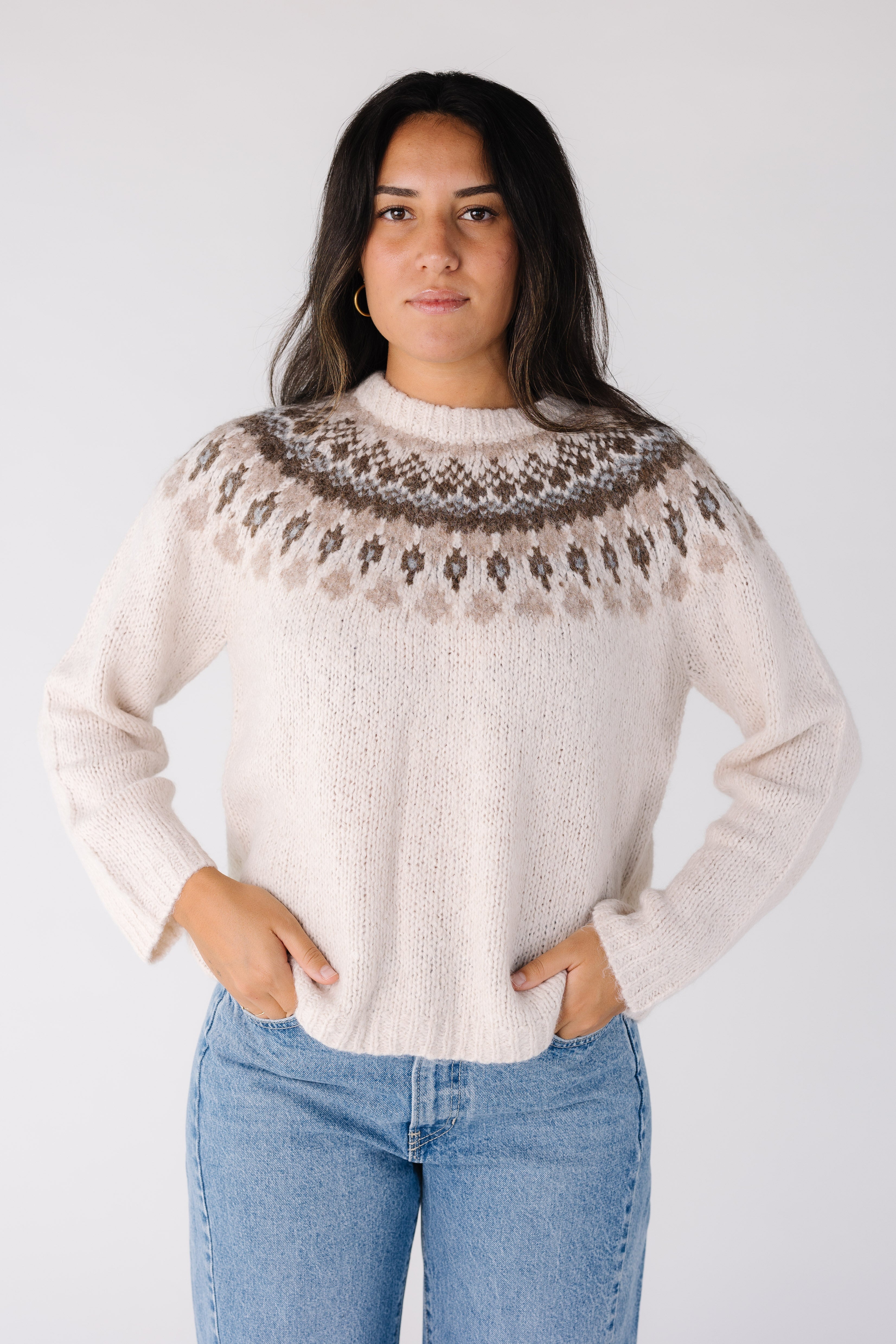 Fair Isle Crew Neck Sweater