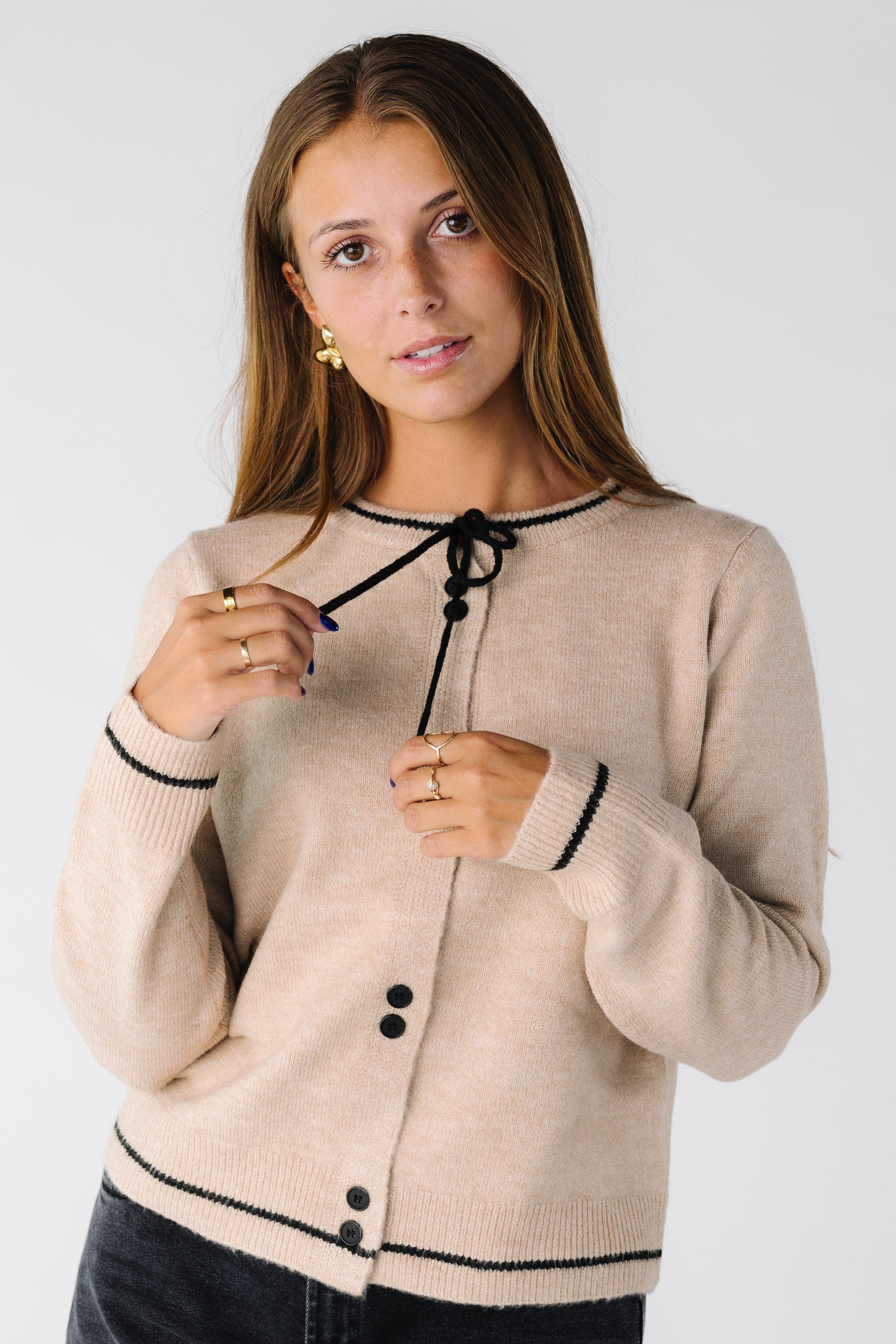 Classy Tie Cardigan